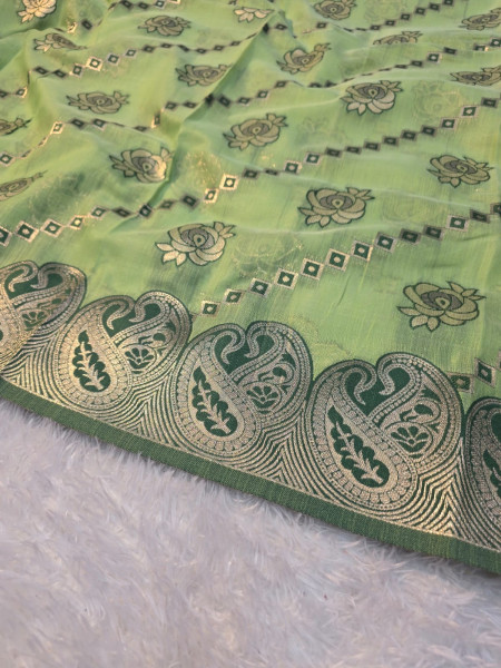 Banarasi linen silk saree