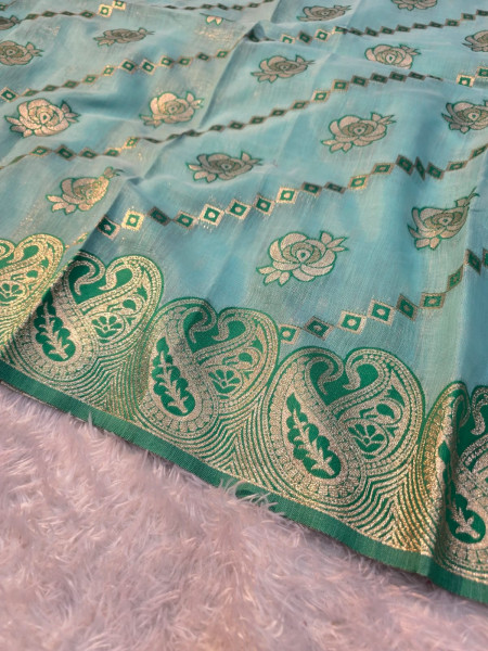 Banarasi linen silk saree