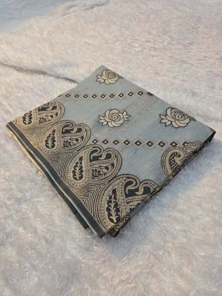 Banarasi linen silk saree