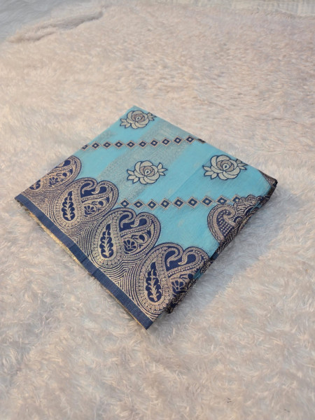 Banarasi linen silk saree