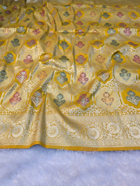 Premium Pashmina Silk Silver Zari Saree