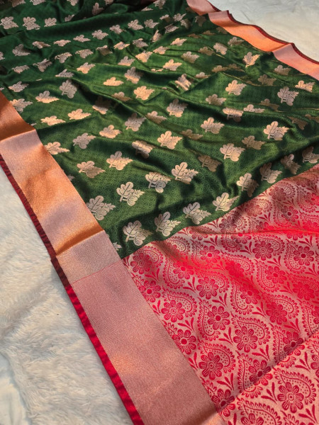 Image of Premium Soft Tanchui Dual Tone Silk Saree