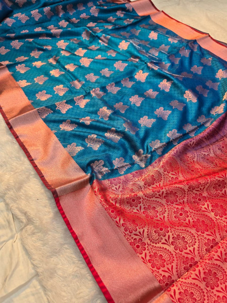 Image of Premium Soft Tanchui Dual Tone Silk Saree