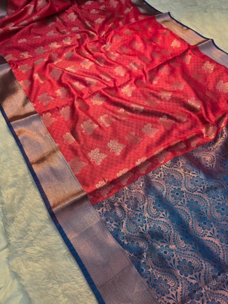 Image of Premium Soft Tanchui Dual Tone Silk Saree