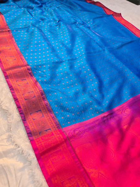 Image of Premium Soft Tanchui Dual Tone Silk Saree