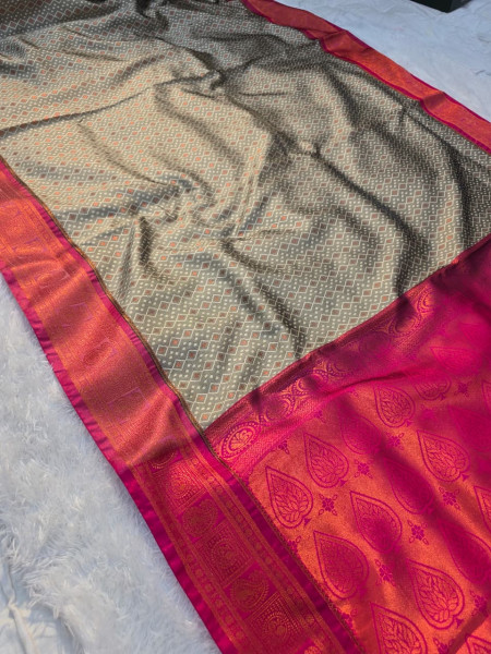 Image of Premium Soft Tanchui Dual Tone Silk Saree