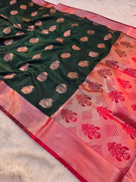 Image of Premium Soft Tanchui Dual Tone Silk Saree