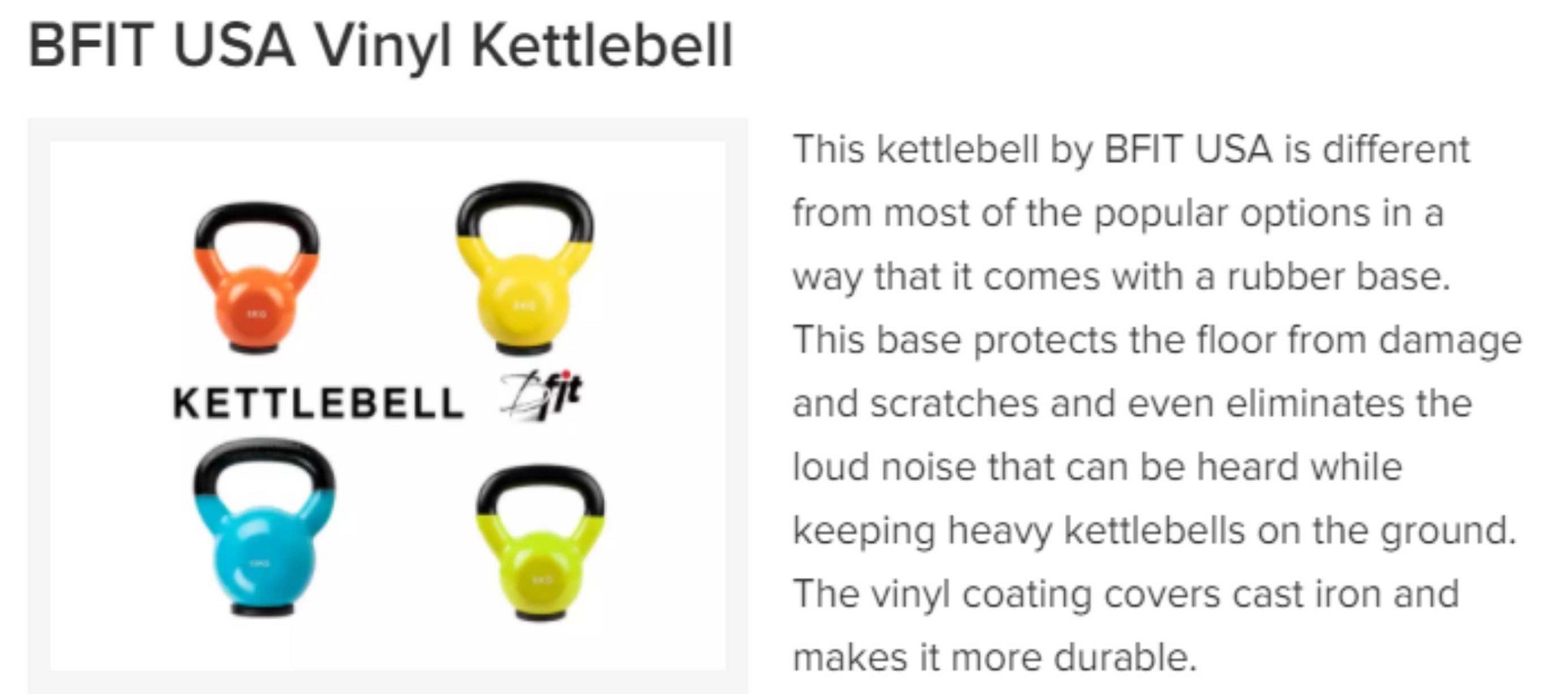 Article in Times of India about our Vinyl Kettlebells with Rubber base