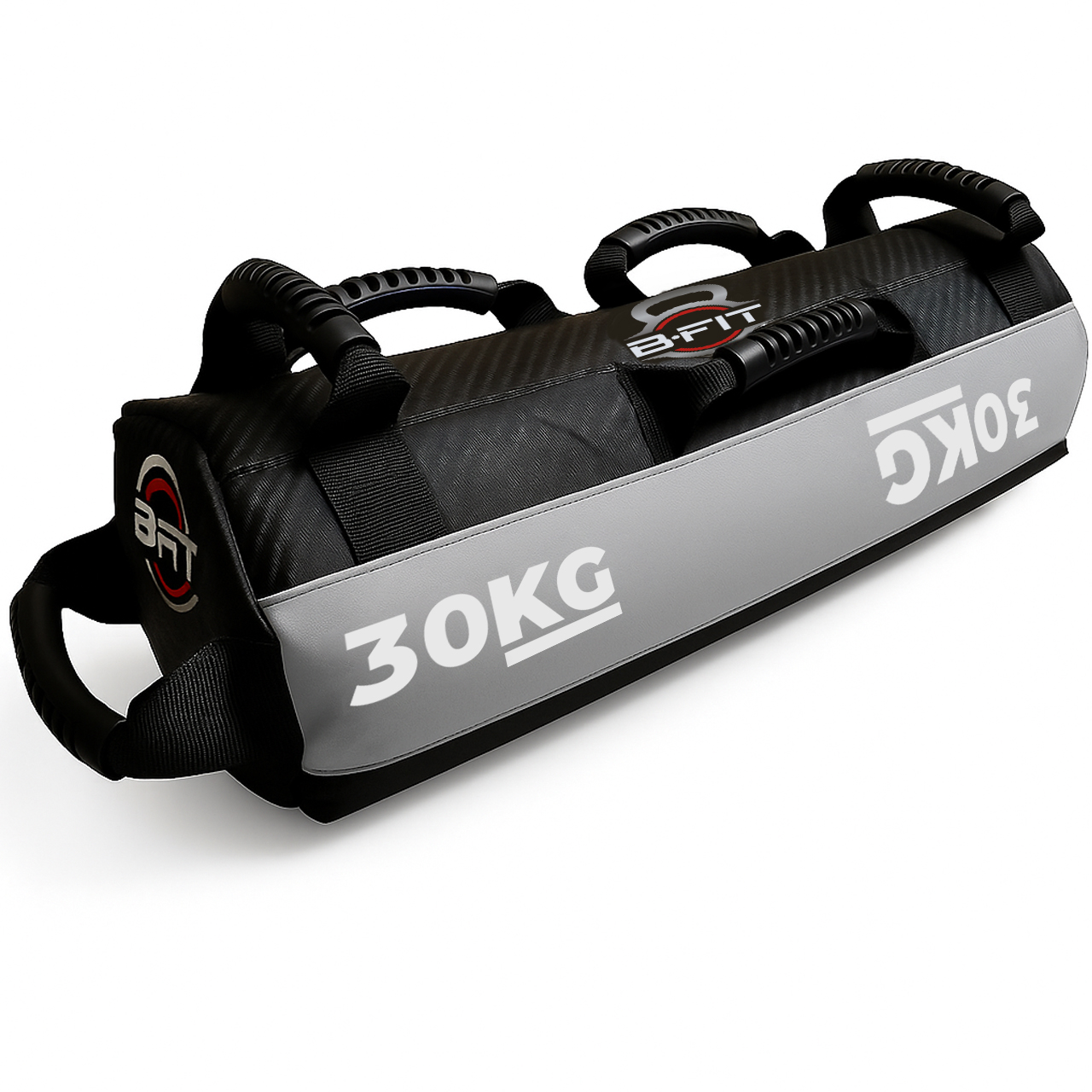 B Fit Sandbag for Fitness Weights Training filled Power Bags with Handles Adjustable Weighted Slam Bag for Strength Powerlifting Running Heavy Workout Home Gym Exercise 30 Kg