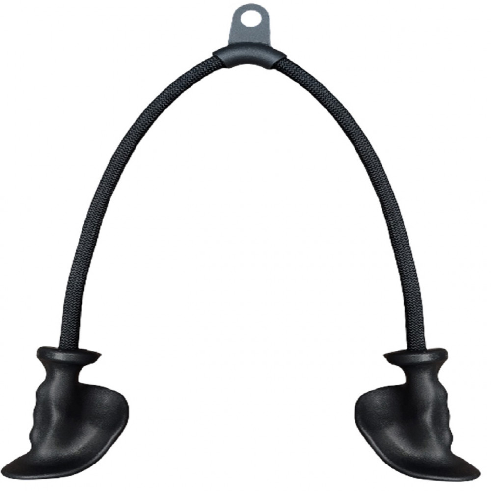 Image of B Fit Tricep Rope with Ergonomic Handles, 38 Inch Tricep Pull Down Rope for Cable Machine, Pulley System, Triceps Rope Cable Attachment for Gym, Home