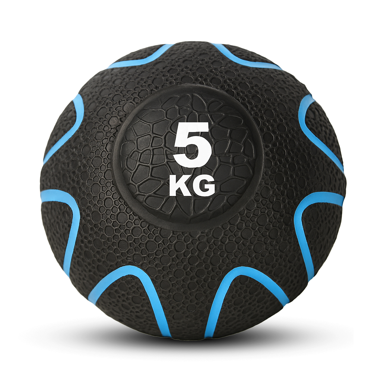 B fit Virgin Rubber Medicine Ball 5 Kg with Dual Texture Grip Weighted Medicine Ball for Workouts Exercise Balance Training Core Strength Balance and Coordination Exercise Non-Slip Rubber Shell