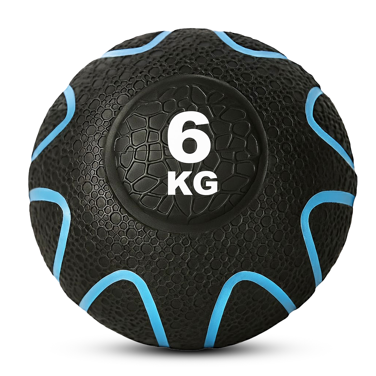 B fit Virgin Rubber Medicine Ball 6 Kg with Dual Texture Grip Weighted Medicine Ball for Workouts Exercise Balance Training Core Strength Balance and Coordination Exercise Non-Slip Rubber Shell