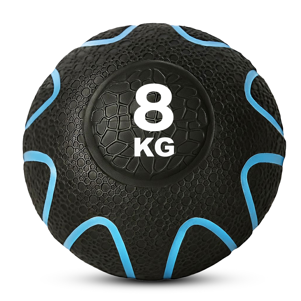 B fit Virgin Rubber Medicine Ball 8 Kg with Dual Texture Grip Weighted Medicine Ball for Workouts Exercise Balance Training Core Strength Balance and Coordination Exercise Non-Slip Rubber Shell