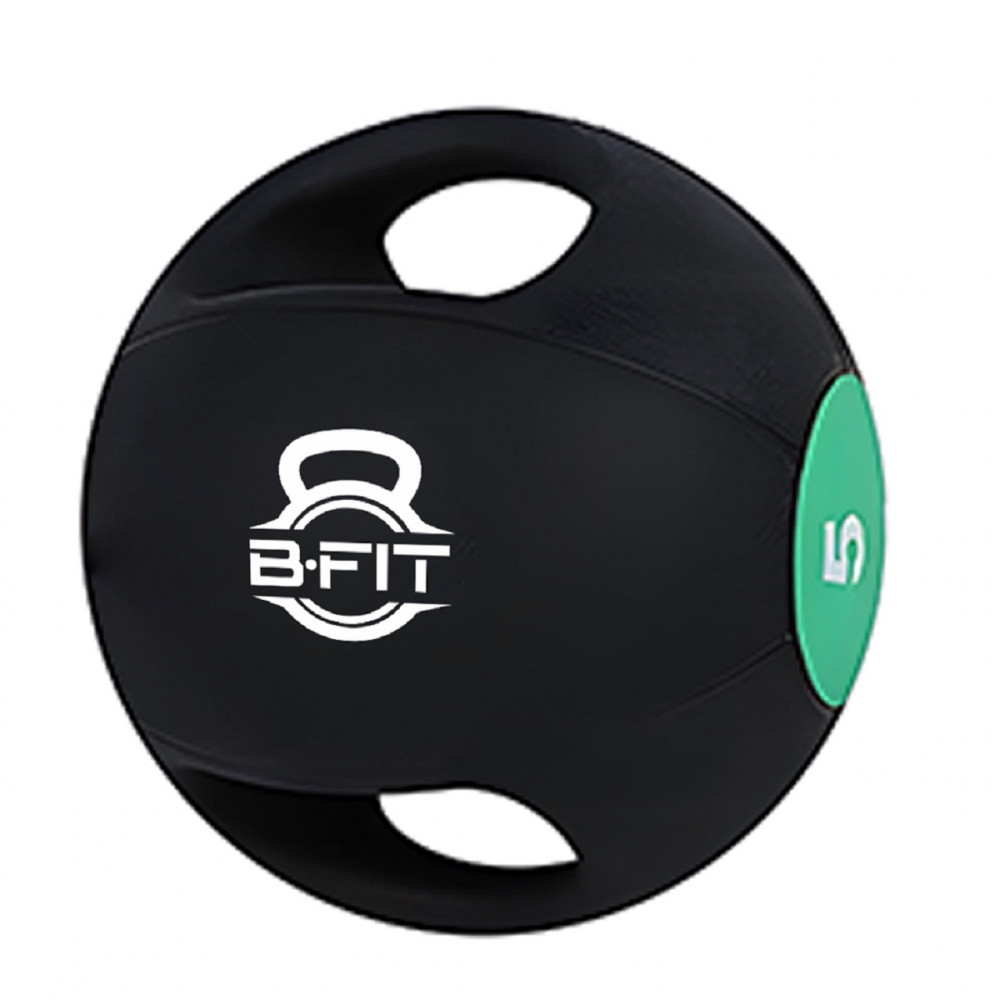 Image of B Fit Dual Grip Medicine Ball 5 Kgs. for Fitness Weighted Balance Plyometric Training Muscle Build