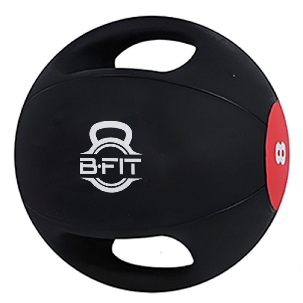 Image of B Fit Dual Grip Medicine Ball 8 Kgs. for Fitness Weighted Balance Plyometric Training Muscle Build