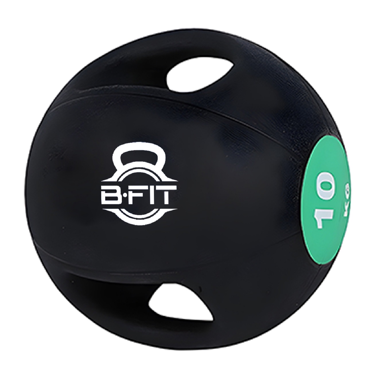 B Fit Dual Grip Medicine Ball 10 Kgs for Fitness Weighted Balance Plyometric Training Muscle Build