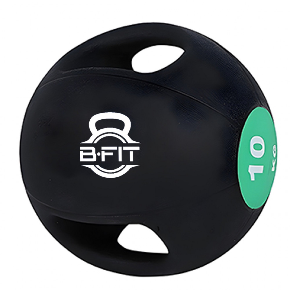 Image of B Fit Dual Grip Medicine Ball 10 Kgs. for Fitness Weighted Balance Plyometric Training Muscle Build