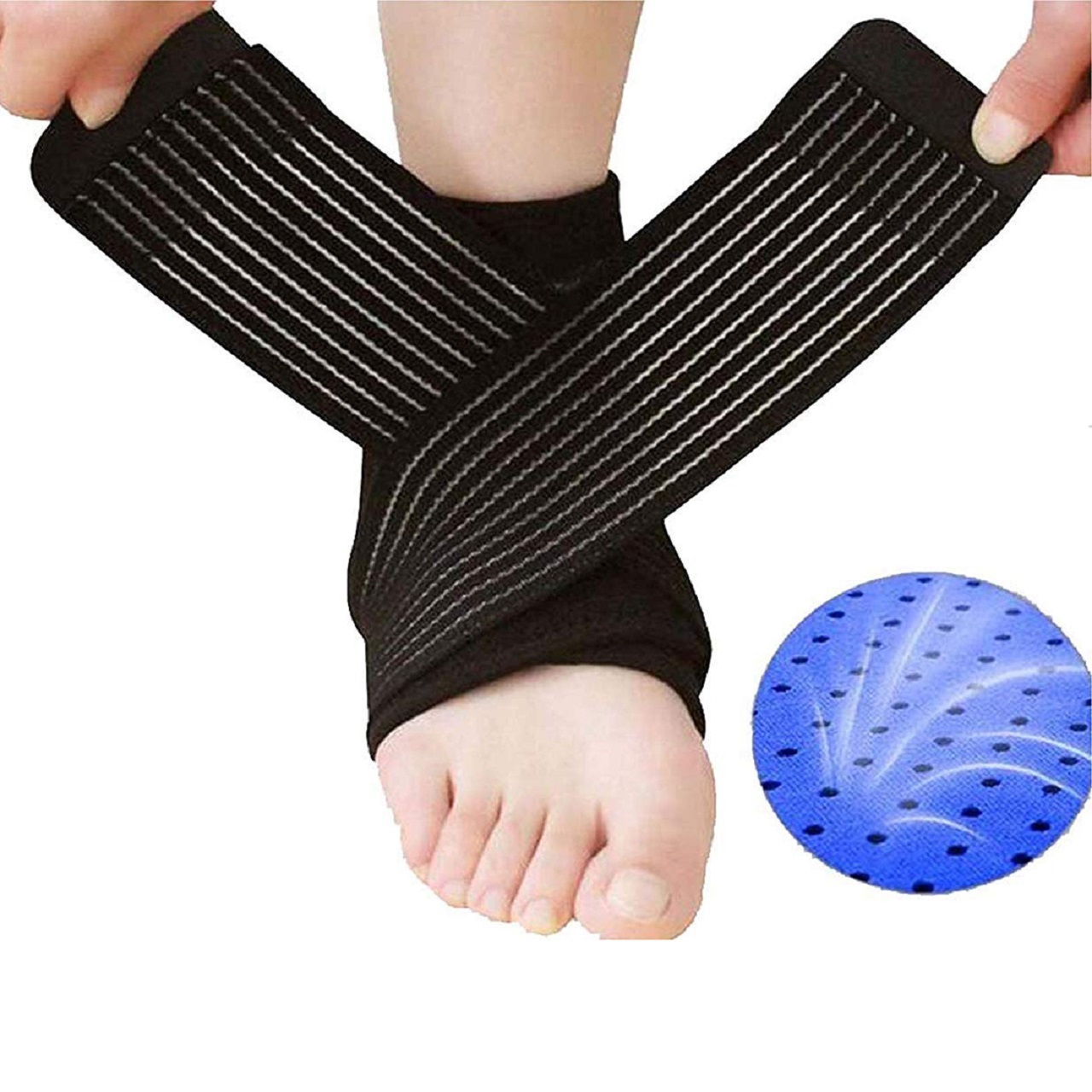 B Fit Ankle Braces for Men Women Adjustable Compression Ankle Wrap Support for Ankle Protection Breathable Comfortable for Sprains Sports Injuries and Recovery
