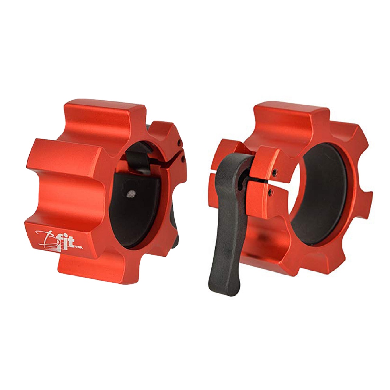 B Fit 2 50 MM Olympic Barbell Clamps Aluminum 2 PCS Quick Release Barbell Locking Clamps Bar Weight Plates Collar