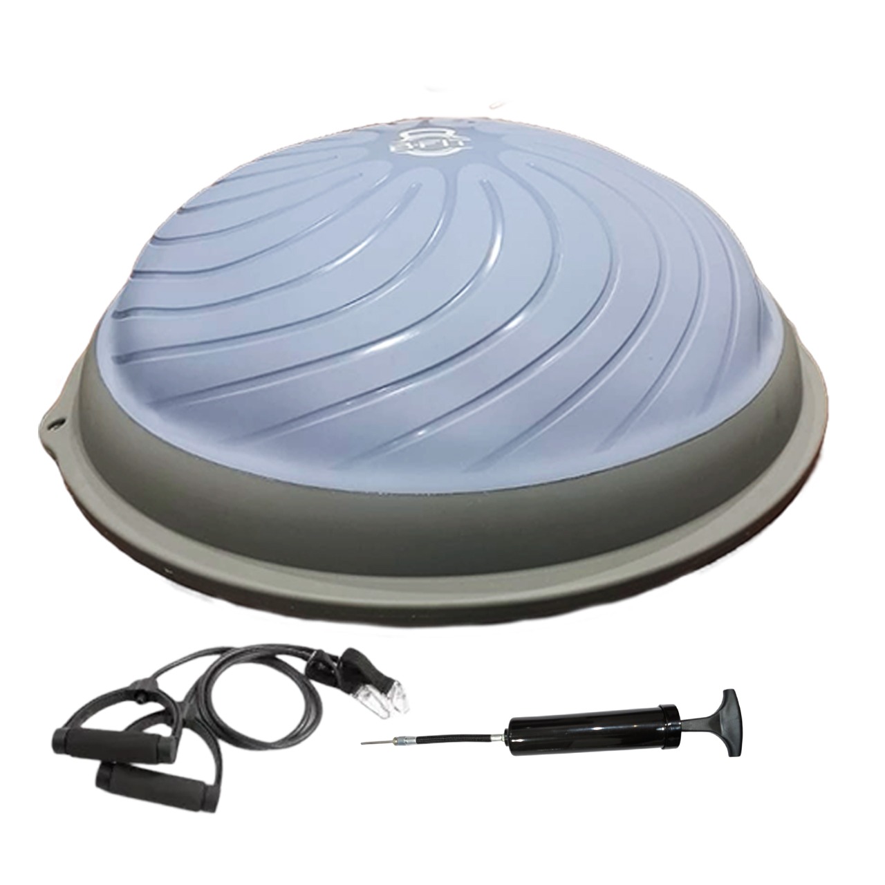 B Fit Balance Trainer Stability Half Ball 47 Cm with Pump - Improve Core and Ab Strength With Full Body Home Gym Workouts Or Fitness Training