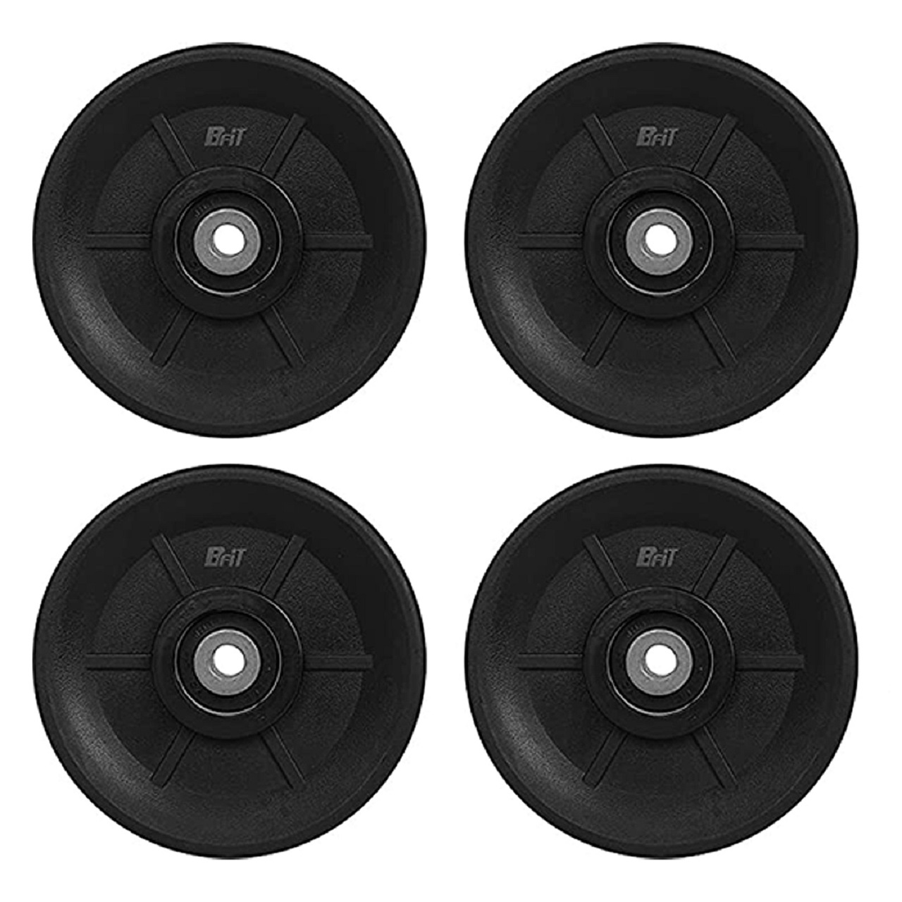 B Fit Gym Pulley 120 MM Black with inbuilt Bearing and Bush Wheel Cable Gym Fitness Equipment Part Set