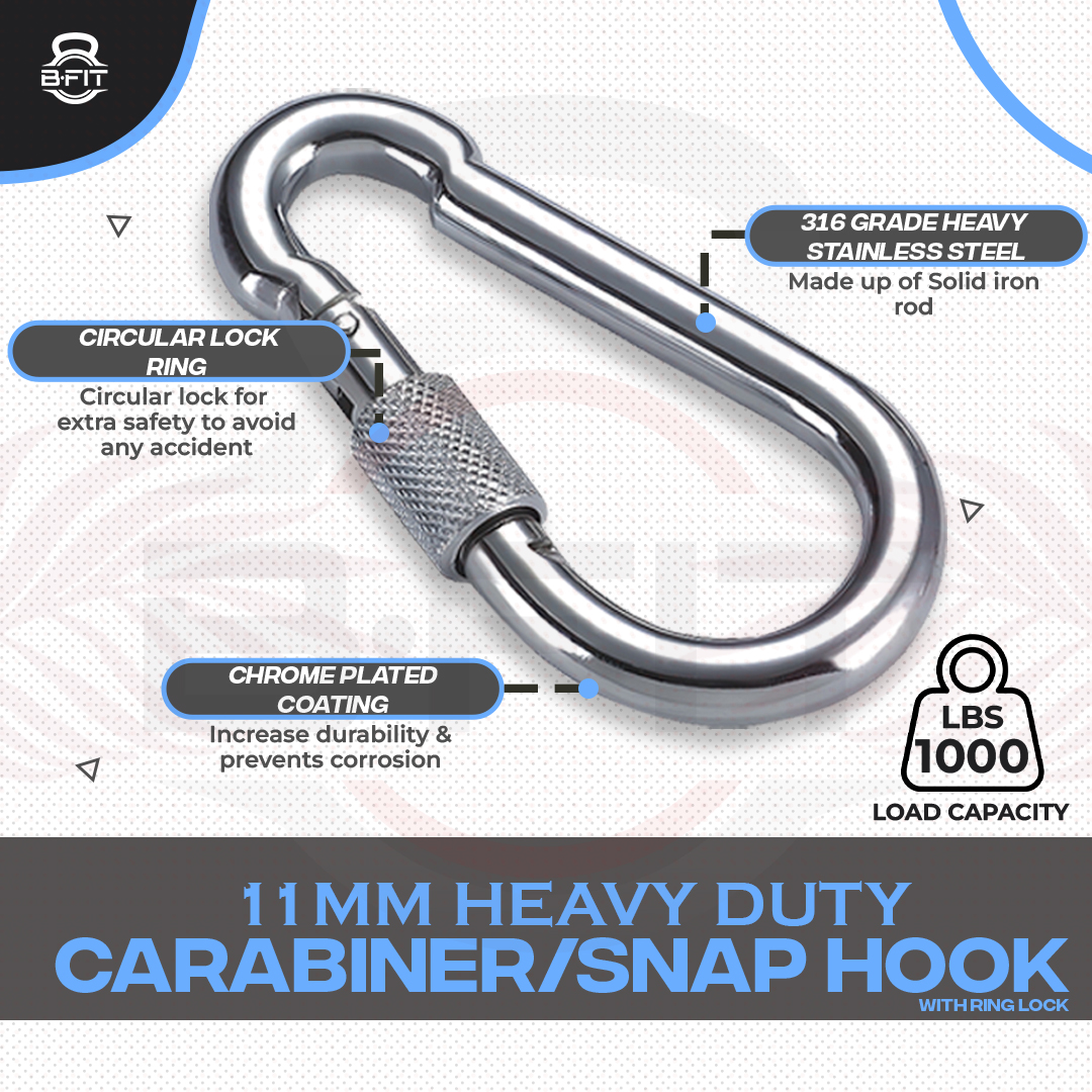 B Fit SnapSpring Hooks with Round Lock and Regular Lock -11 mm weight capacity 1000 lbs