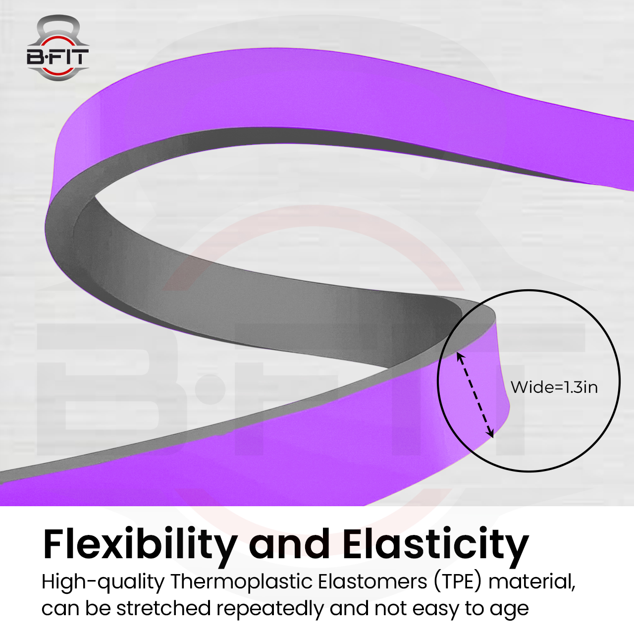 B FIT Super Heavy Pull Up Assist Bands - Heavy Duty Resistance Band Mobility Powerlifting Exercise Bands Stretching Resistance Training Purple 40-80 lbs
