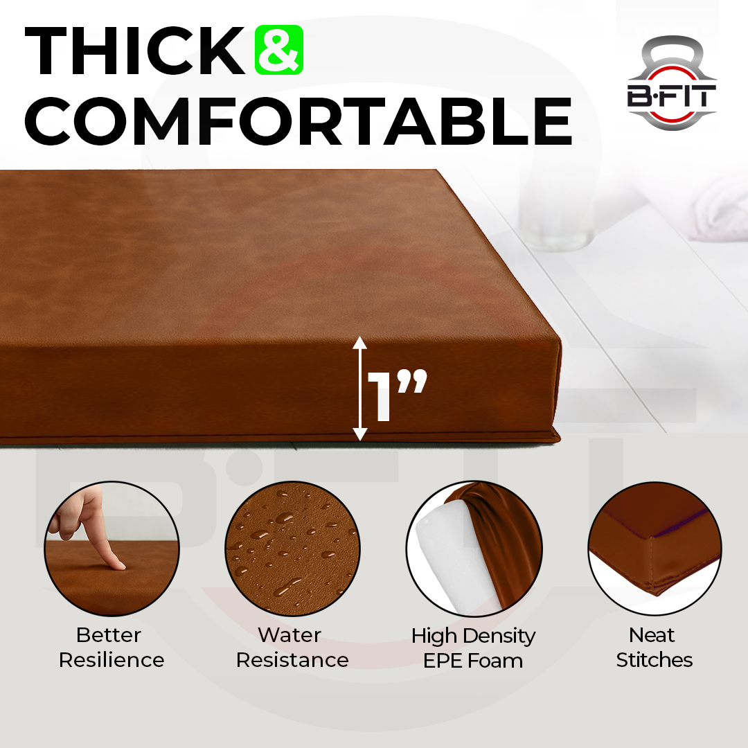 B Fit All Purpose Folding Anti Tear Exercise Training Aerobic Fitness Gym Gymnastics Balance Tri-foldMat