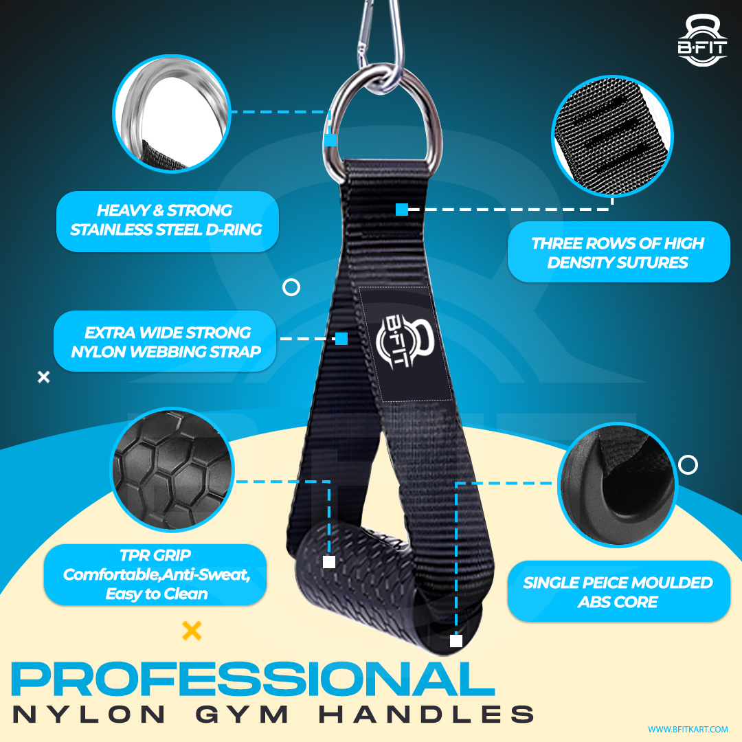 B Fit Heavy Duty Nylon Gym Handle with ABS pipe