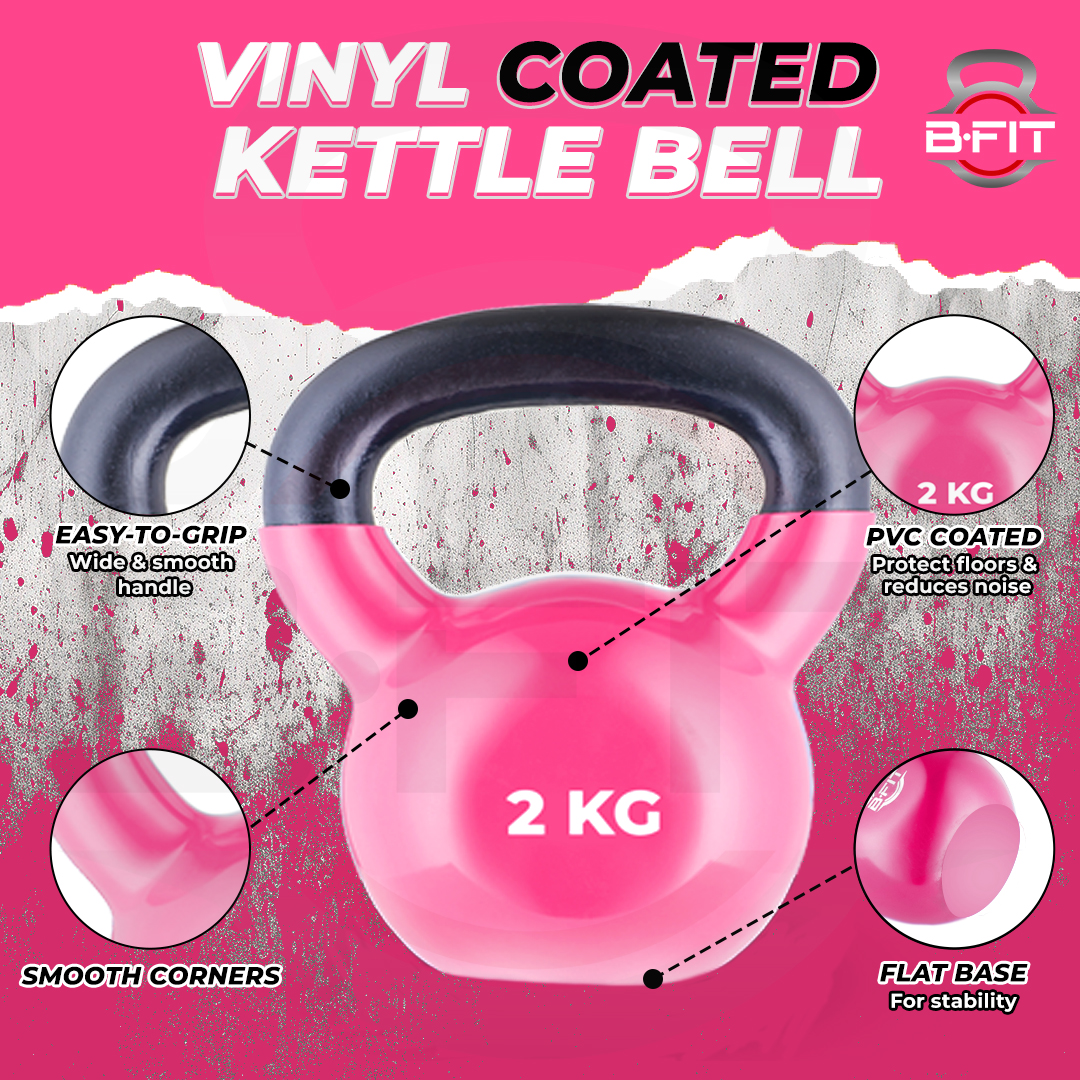 B fit Vinyl Kettlebell 2 Kg