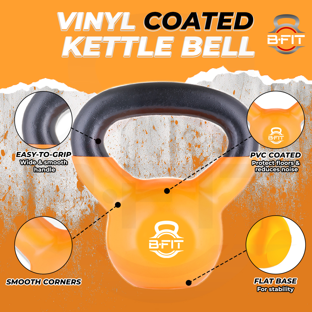B fit Vinyl Kettlebell 4 Kg