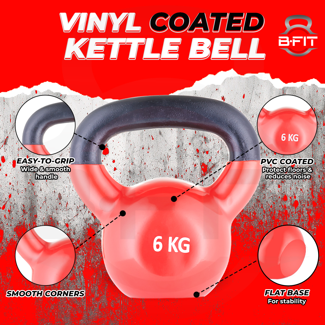 B fit Vinyl Kettlebell 6 Kg