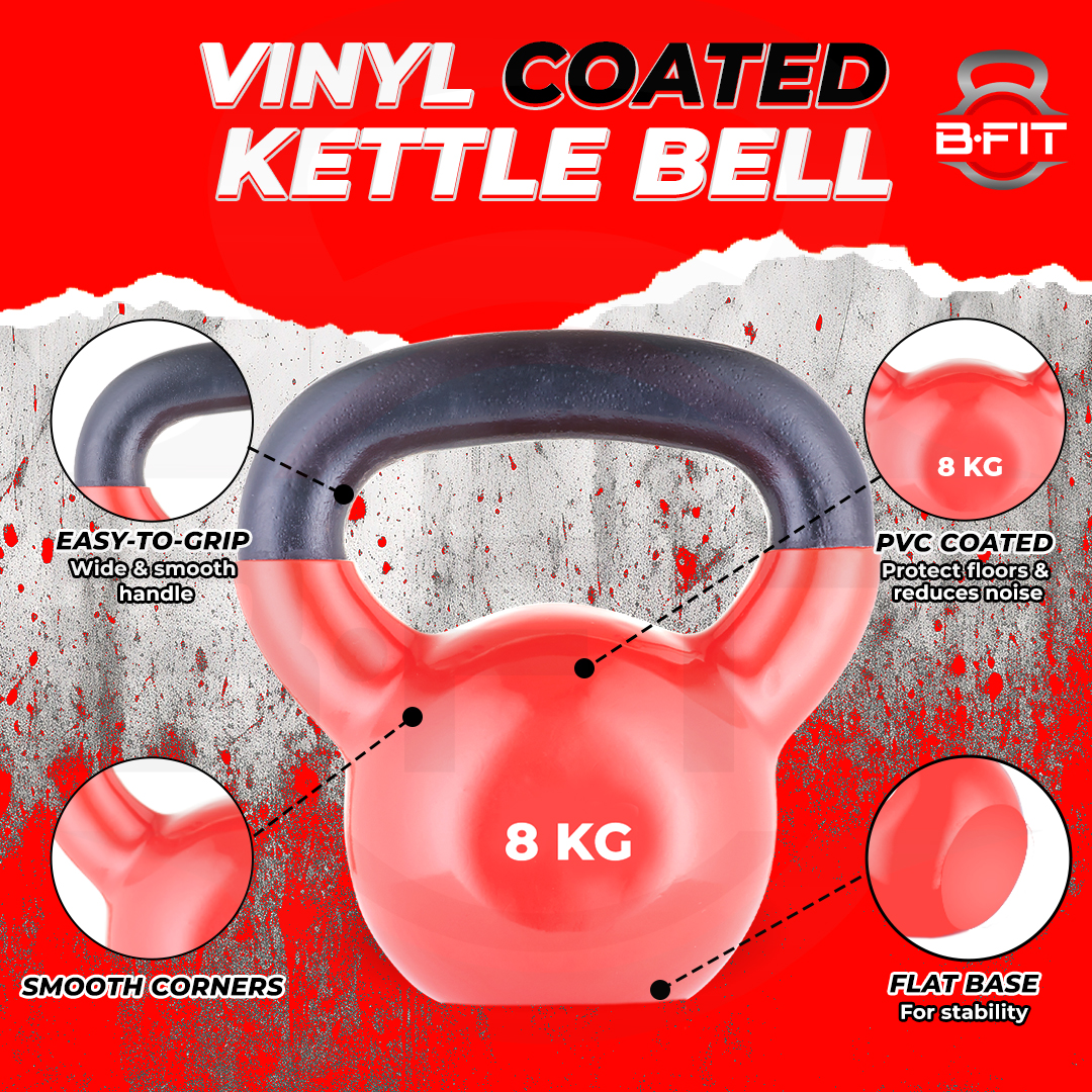 B fit Vinyl Kettlebell 8 Kg