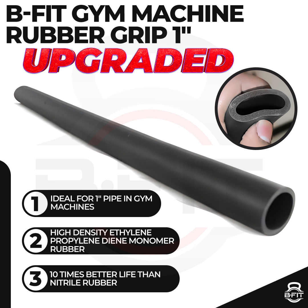 B FIT Replacement High Density Rubber Handles Grip for All Type Fitness GymExercise Machines - 72 Long x 1 ID