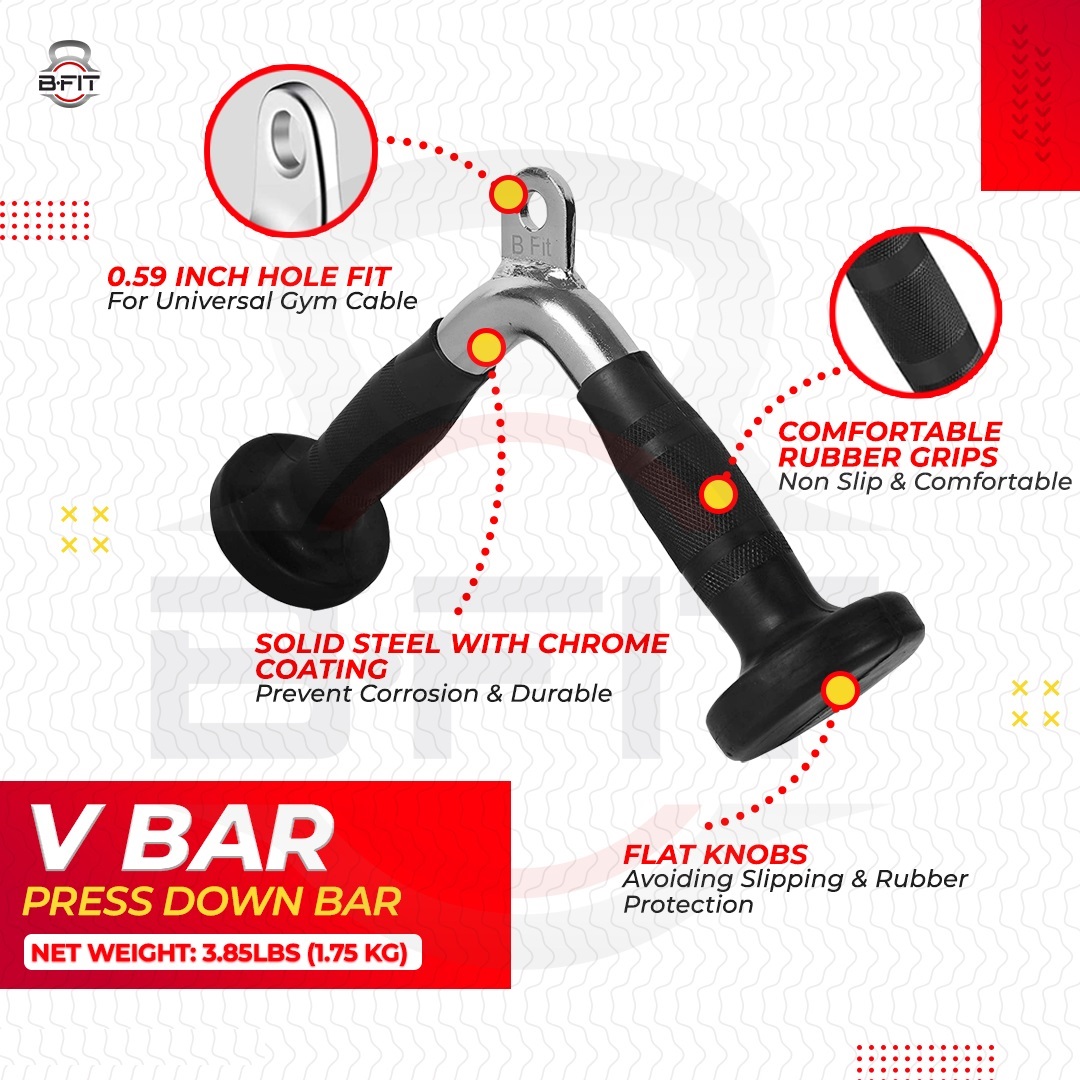 B fit V Bar Cable Attachment Pull Down Attachment Press Down Bar