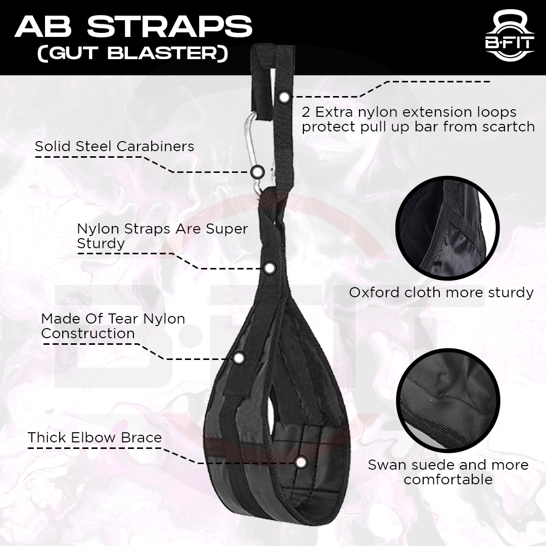 B fit Thicken Ab Sling Straps Pull Up Belts Abdomen Muscle Training