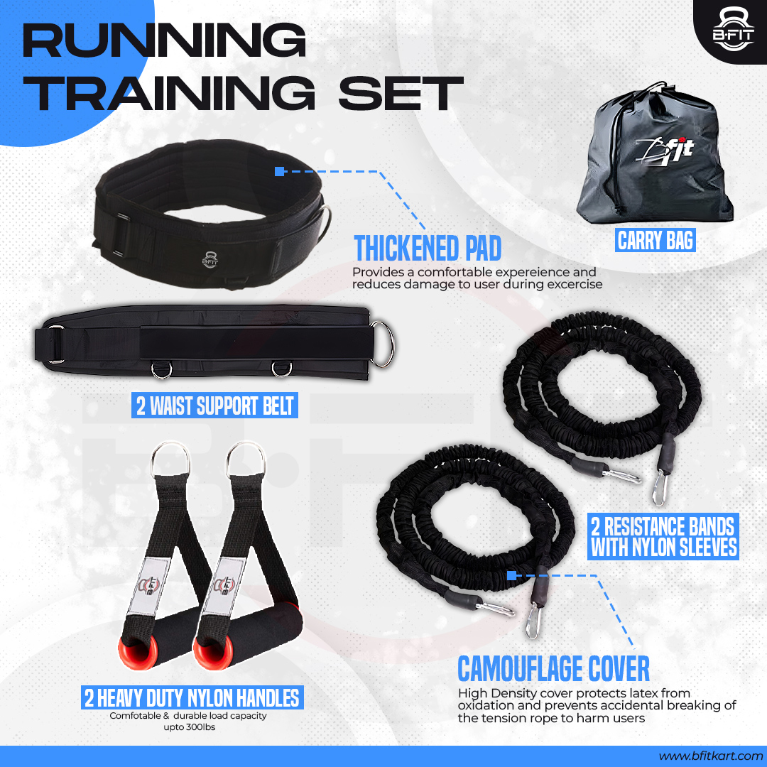 B FIT Resistance Bungee Band Running Training Bungee Workout Band Speed Strength Basketball and Football Equipment for Improving Strength Power and Agility