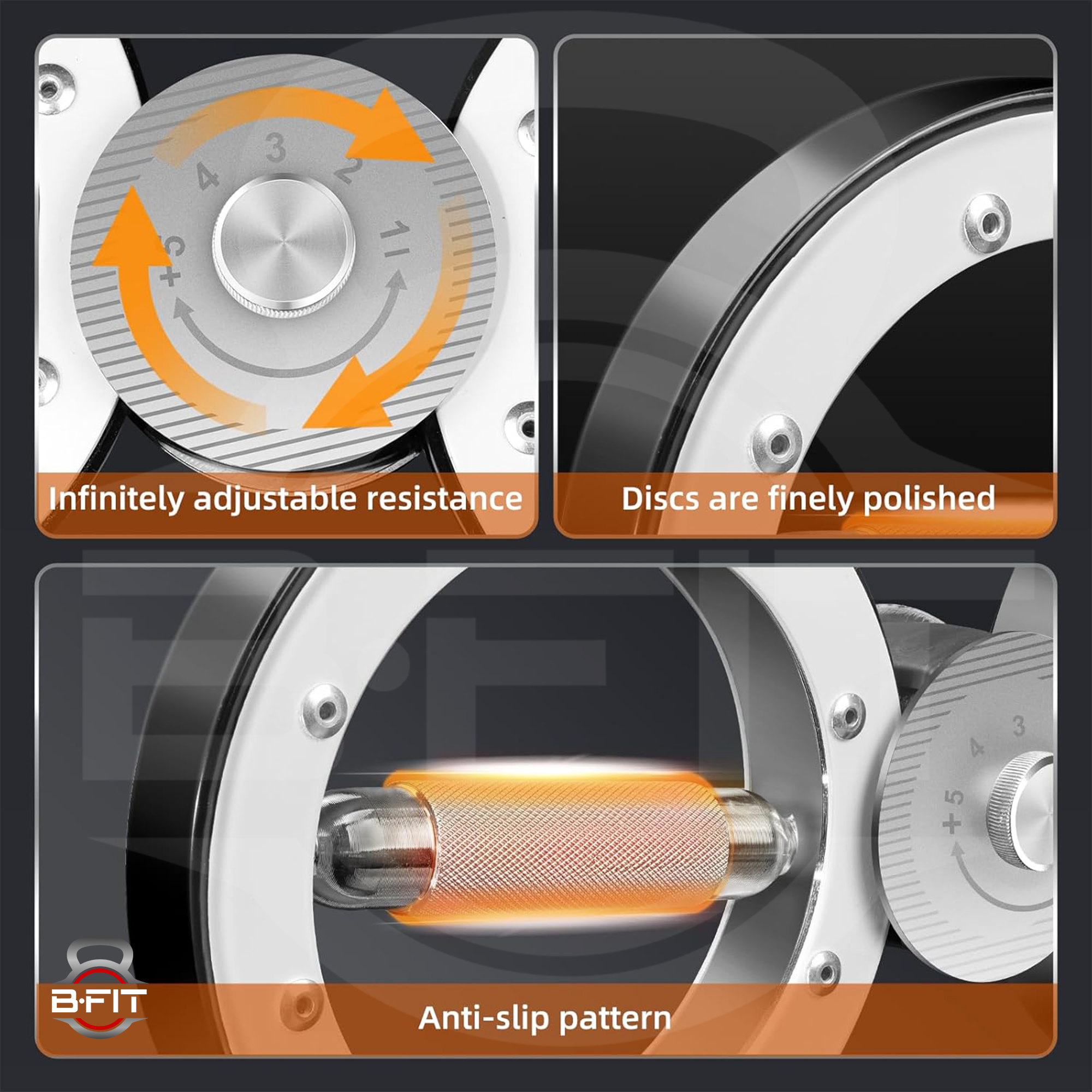 B Fit Rotating Burn Machine 12 LB Rotating Arm Machine 360 Degree Rotating Grips Multifunctional Spinning Burn Rotator Machine for Forearm Trainer Boxing Workouts Silver Brand B fit