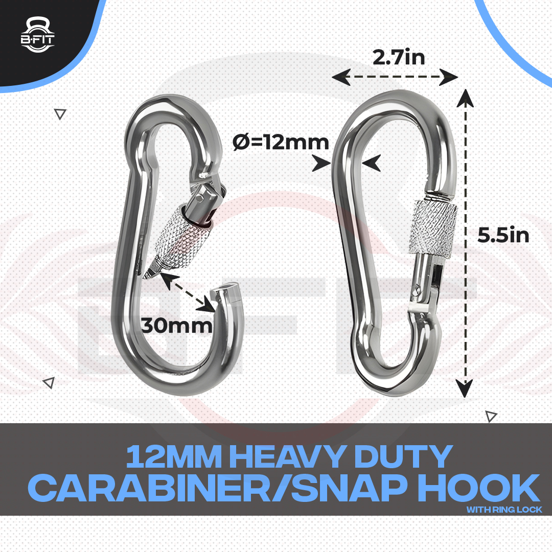 B Fit SnapSpring Hooks with Round Lock and Regular Lock -12 mm weight capacity 1000 lbs