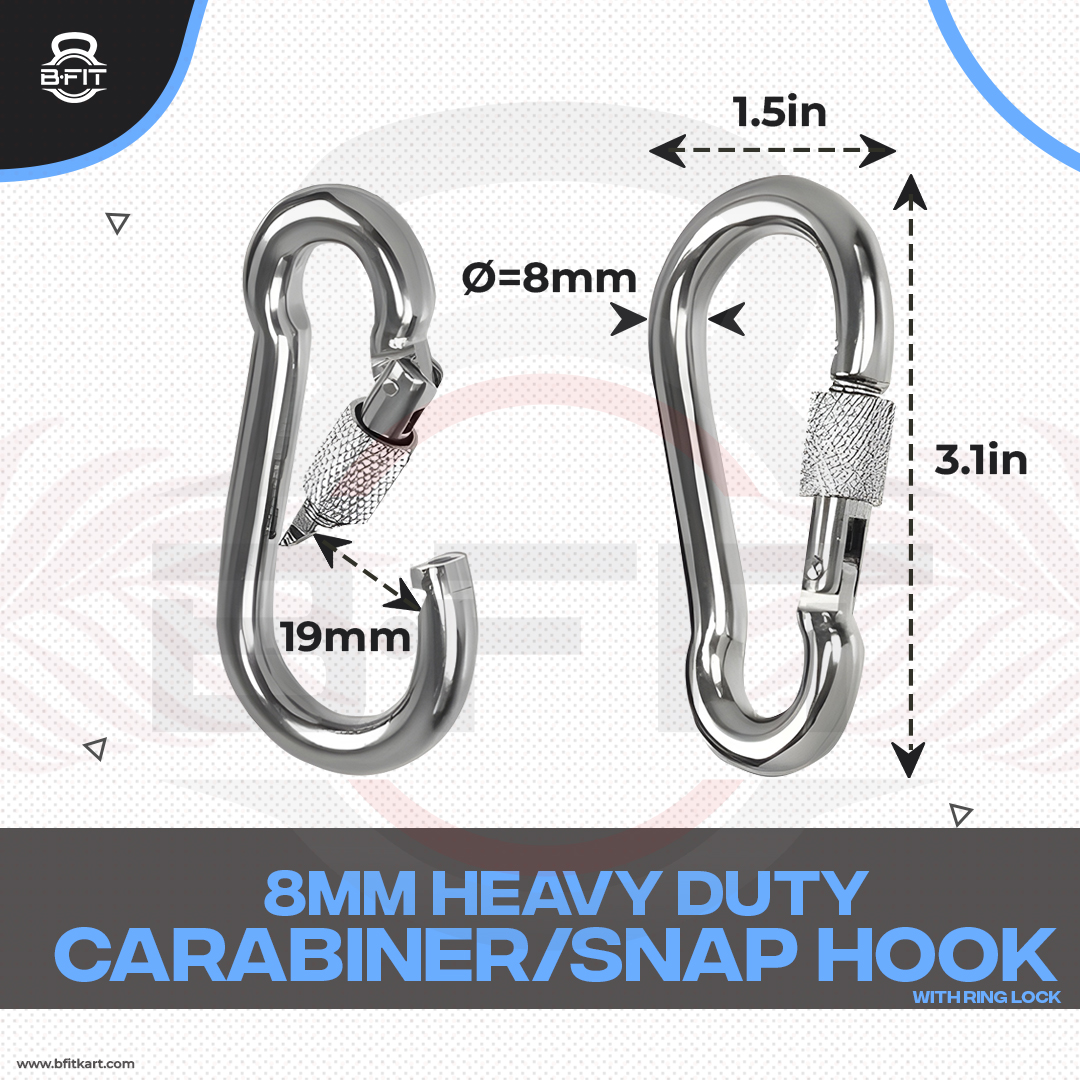 B Fit SnapSpring Hooks with Round Lock and Regular Lock -8 mm weight capacity 500 lbs