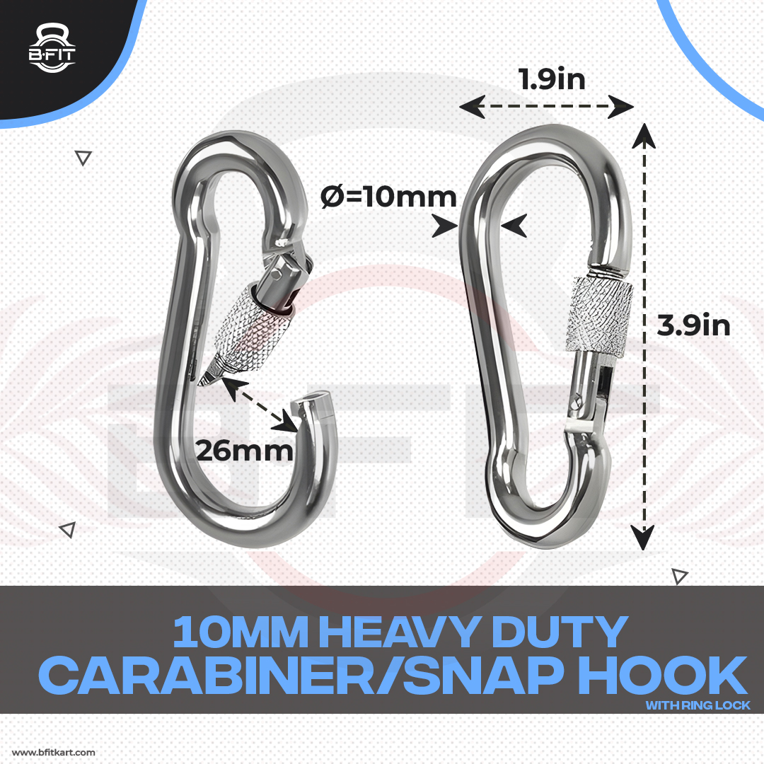 B Fit SnapSpring Hooks with Round Lock and Regular Lock -10 mm weight capacity 800 lbs