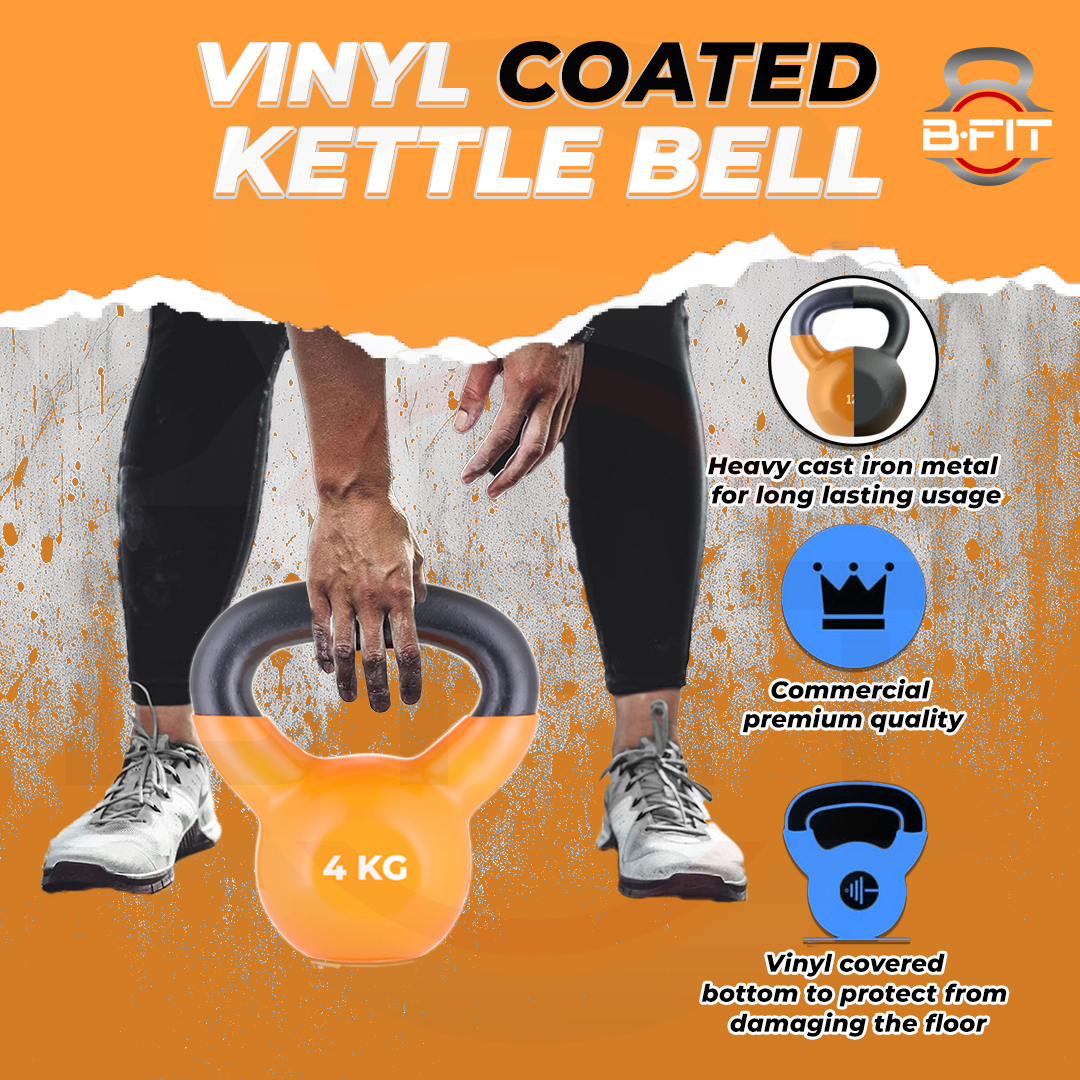 B fit Vinyl Kettlebell 4 Kg