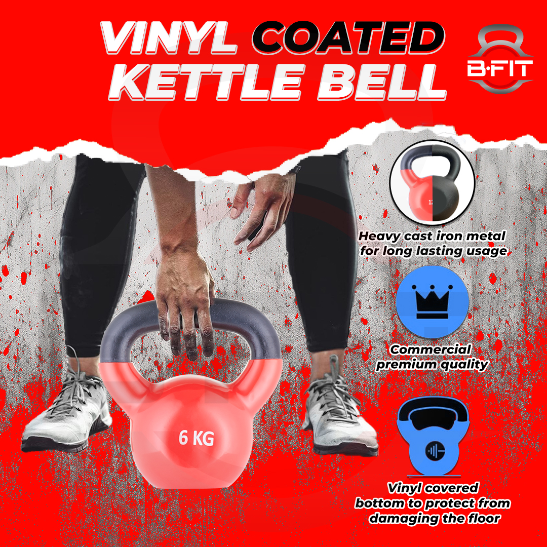 B fit Vinyl Kettlebell 6 Kg