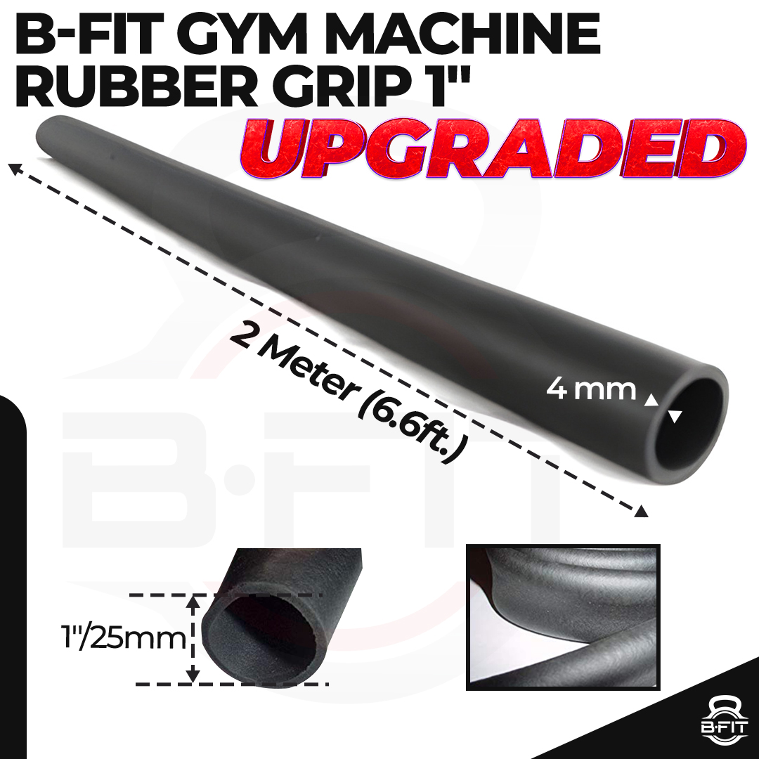 B FIT Replacement High Density Rubber Handles Grip for All Type Fitness GymExercise Machines - 72 Long x 1 ID
