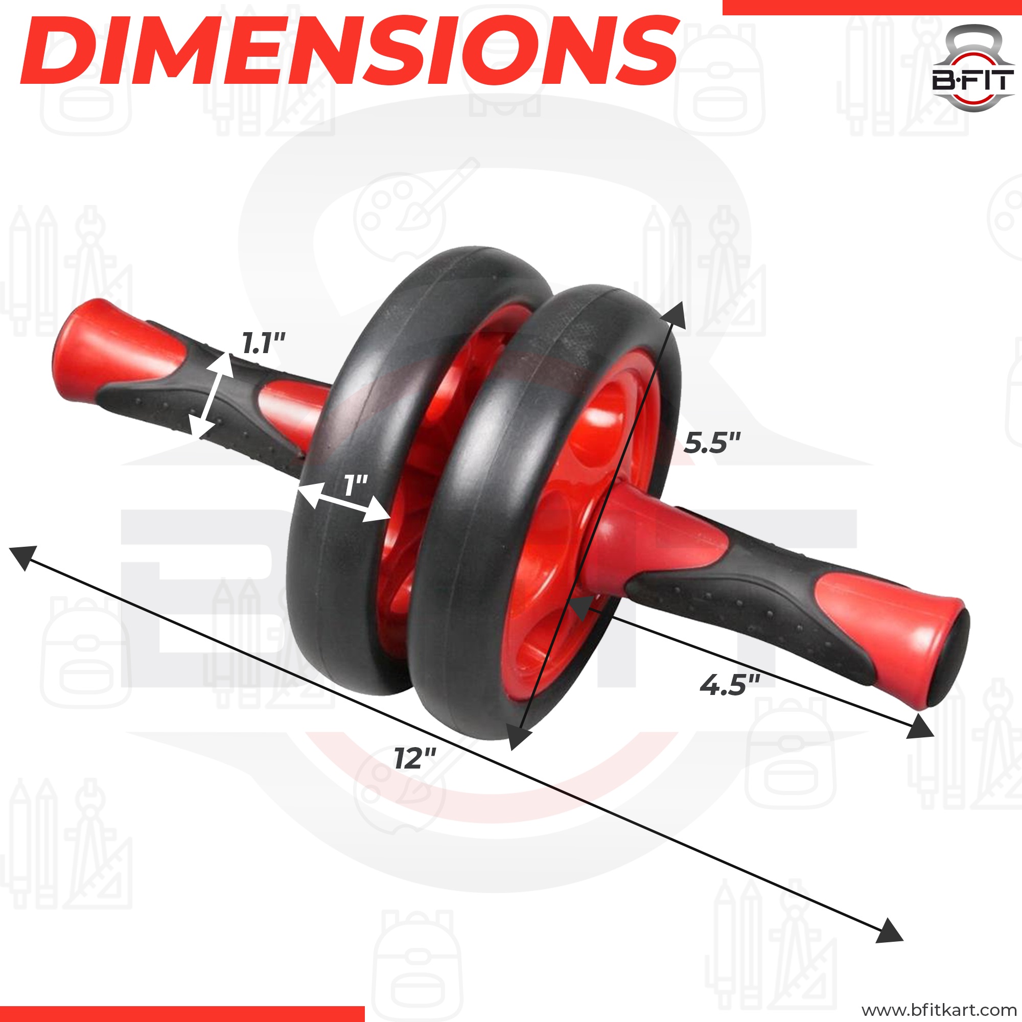 B Fit Foldable Ab roller