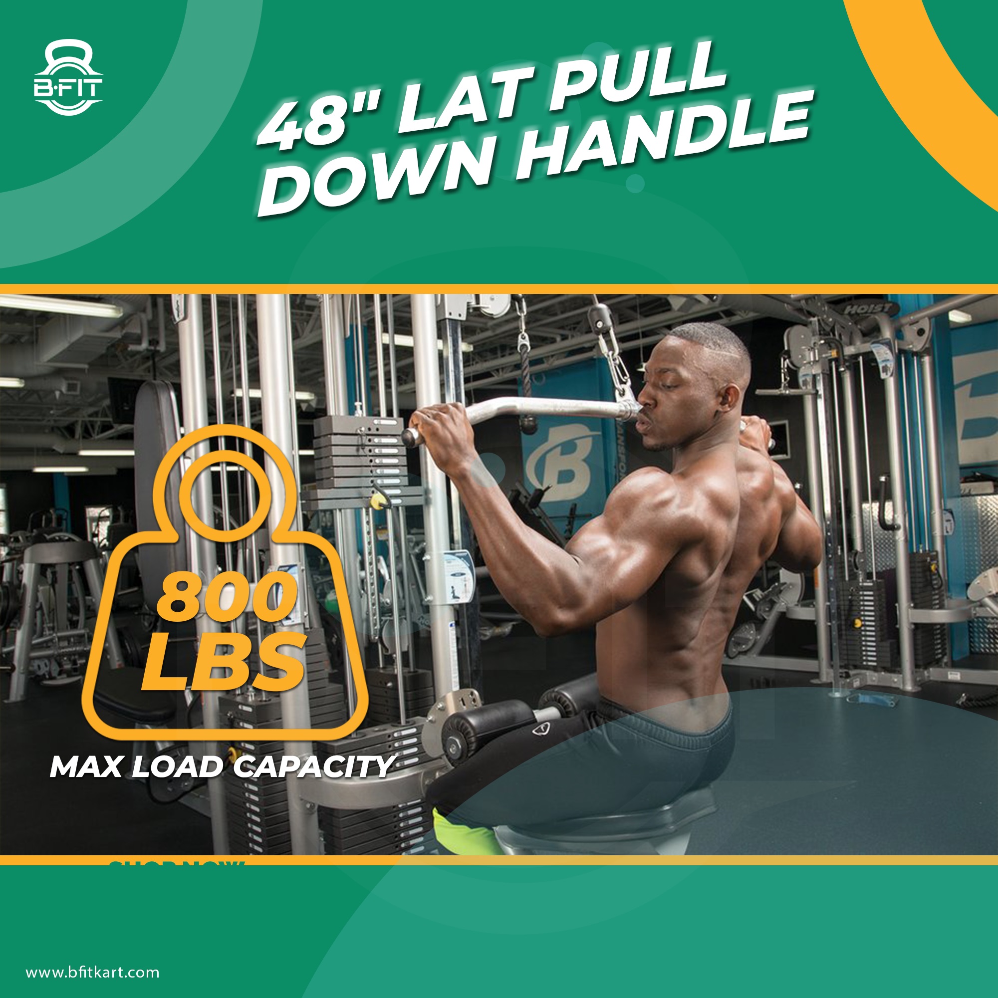 B fit Solid Steel Lat Bar 48 Inch
