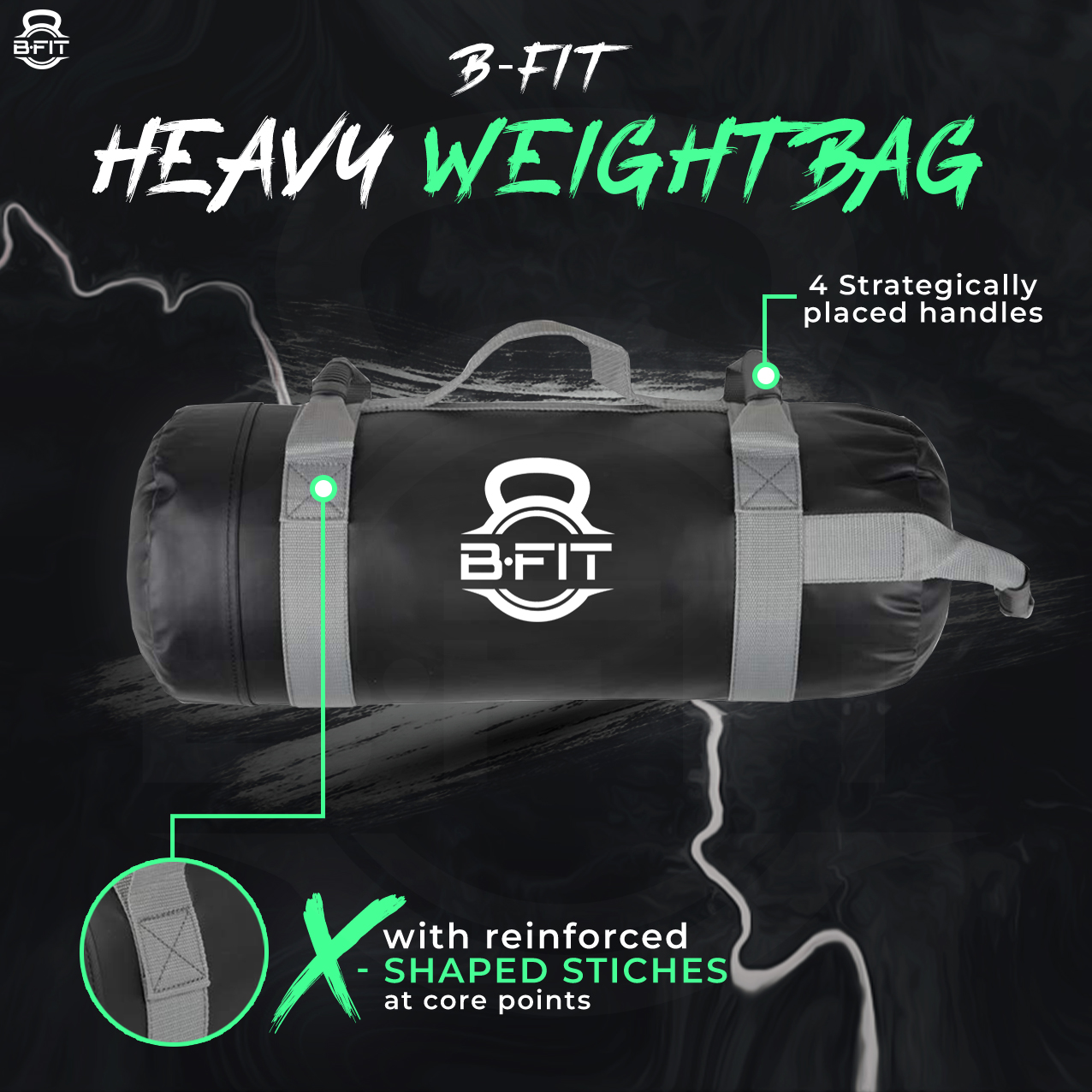 B Fit Ultimate Heavy Duty Workout Sandbag 15 Kgs for Training Exercise Cross Fit Workouts with an Extreme Sandbag Workout Sandbag Training Builds Strength and Muscle for Fast Results