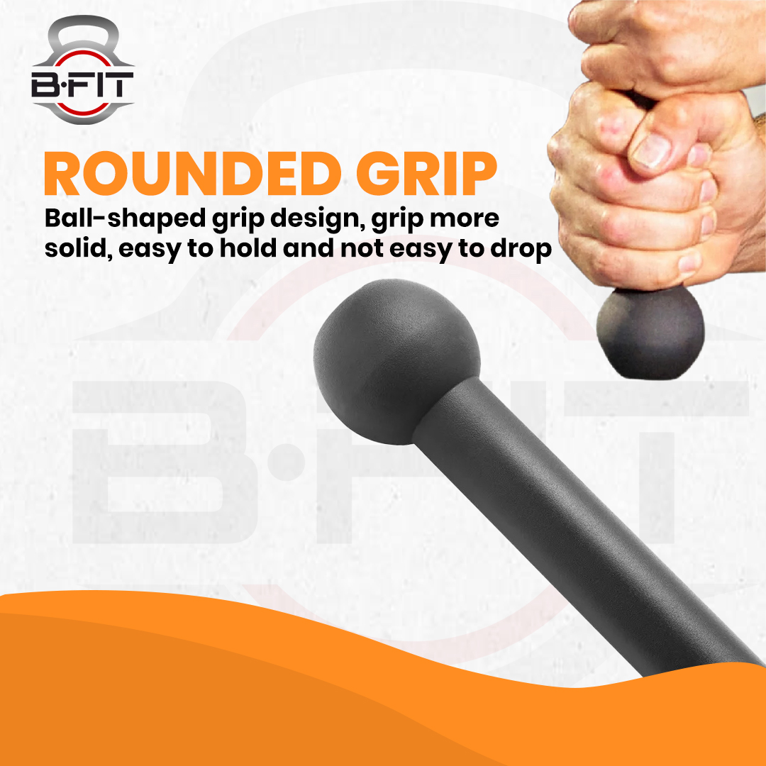 B Fit Club Bell Steel Bar 4 Kg Strength Training Rehabilitation Stretching Conditioning and Rotational Training