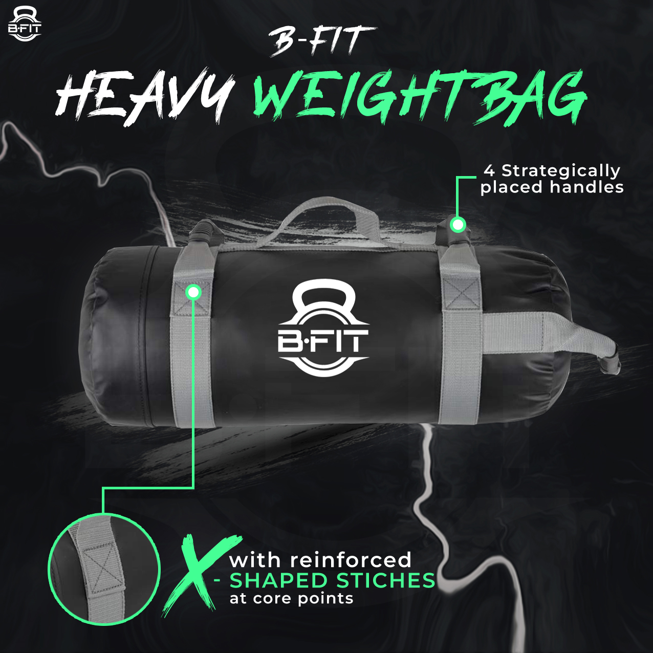 B Fit Ultimate Heavy Duty Workout Sandbag 20 Kgs for Training Exercise Cross Fit Workouts with an Extreme Sandbag Workout Sandbag Training Builds Strength and Muscle for Fast Results