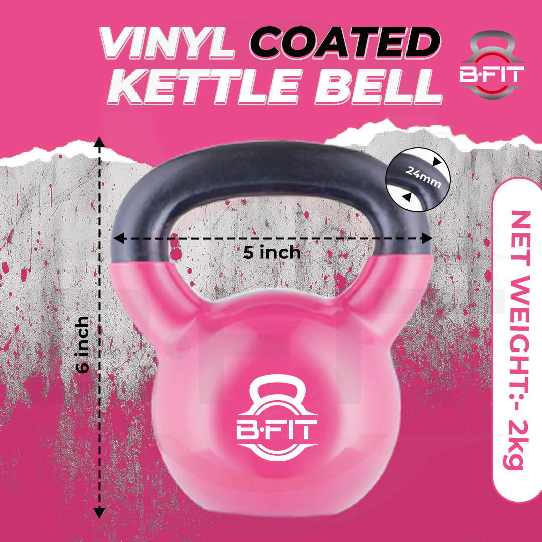 B fit Vinyl Kettlebell 2 Kg